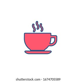 Coffee cup icon. Hot drink icon vector