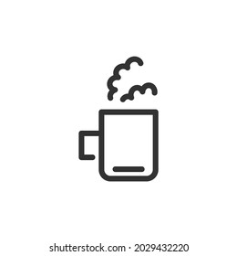 Coffee cup icon. Hot drink with good smell. Vector icon