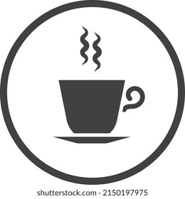 Coffee cup icon. Hot drink symbol. Cafe logo