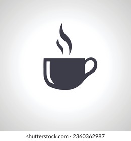 Coffee cup icon. hot drink isolated icon on white background