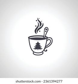 Coffee cup icon. hot drink isolated icon on white background