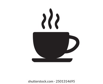 Coffee cup icon. Hot drink line symbol. coffee cup icon vector illustration. cup a coffee sign and symbol