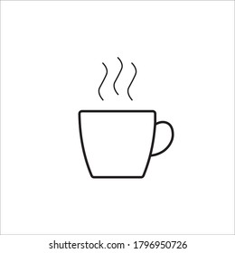 Coffee cup icon. Hot drinks glasses symbols. Take away or take-out tea beverage signs