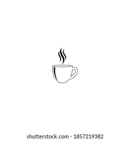 Coffee Cup Icon, Hot Drinks Glasses Symbols, Take Away or Take Out Tea Beverage Signs, Flat Icons Vector