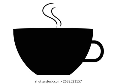 Coffee cup icon. Hot coffee cup icon linear logo isolated.