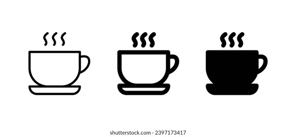 Coffee cup icon, Hot tea icon vector illustration