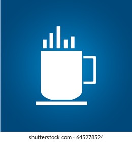 Coffee cup icon. Hot tea drink sign.