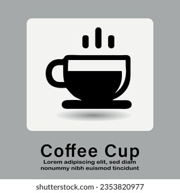 Coffee cup icon, hot coffee cup icon for use apps and websites vector illustration.