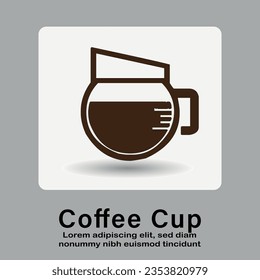 Coffee cup icon, hot coffee cup icon for use apps and websites vector illustration.