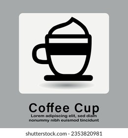 Coffee cup icon, hot coffee cup icon for use apps and websites vector illustration.