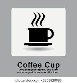 Coffee cup icon, hot coffee cup icon for use apps and websites vector illustration.