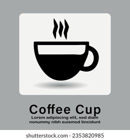 Coffee cup icon, hot coffee cup icon for use apps and websites vector illustration.