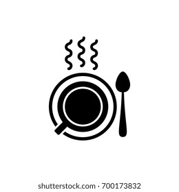 Coffee Cup Icon Iisolated on White Background. Hot drink with steam vector illustration