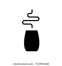 Coffee Cup Icon Iisolated on White Background. Hot drink with steam vector illustration