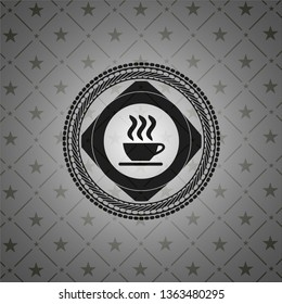 coffee cup icon inside retro style black emblem