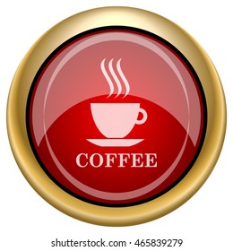 Coffee cup icon. Internet button on white background. EPS10 vector.

