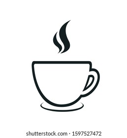 Coffee cup icon isolate on white background, vector.