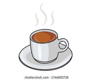 Coffee cup icon in isolate on a white background. Vector illustration.