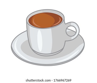 Coffee cup icon in isolate on a white background. Vector illustration.