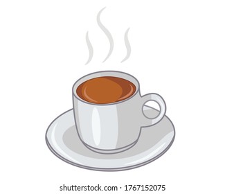 Coffee cup icon in isolate on a white background. Vector illustration.