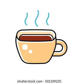 Coffee cup icon isolated.