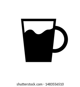 Coffee Cup Icon Isolated Espresso Cafe Tea Mug Black Vector Illustration Hot Beverage