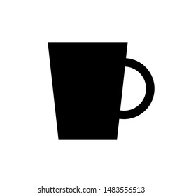 Coffee Cup Icon Isolated Espresso Cafe Tea Mug Black Vector Illustration Hot Beverage