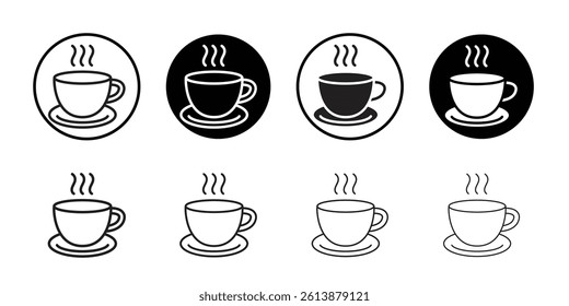 coffee cup icon Isolated flat vector in outline