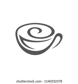 Coffee cup icon isolated on white background vector illustration. Coffee vector graphic silhouette.