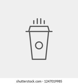 Coffee cup icon isolated on background. Hot drink symbol modern, simple, vector, icon for website design, mobile app, ui. Vector Illustration