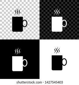 Coffee cup  icon isolated on black, white and transparent background. Tea cup. Hot drink coffee. Vector Illustration