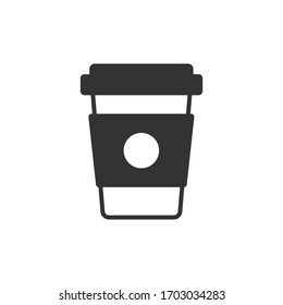 Coffee cup icon isolated on white background. Vector illustration. Eps 10.