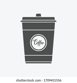 Coffee cup icon isolated on background. Disposable cup symbol modern, simple, vector, icon for website design, mobile app, ui. Vector Illustration