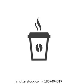 Icono de la copa de café aislado en vector de fondo blanco
