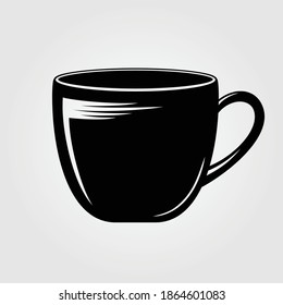 Icono de taza de café aislado en fondo blanco. Ilustración vectorial.