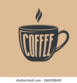 Coffee cup icon isolated on white background. Vector illustration.