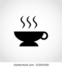 Coffee cup Icon Isolated on White Background