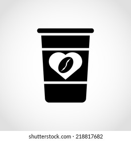 Coffee cup Icon Isolated on White Background
