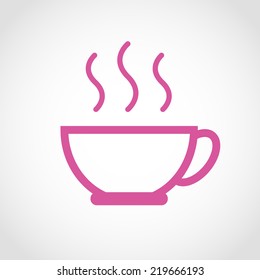 Coffee cup Icon Isolated on White Background