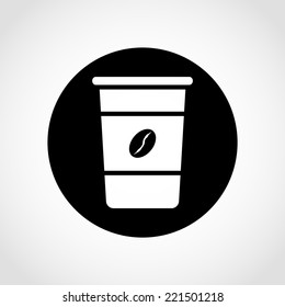 Coffee cup Icon Isolated on White Background