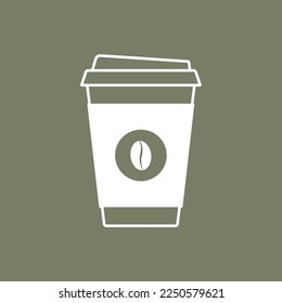 Coffee cup icon isolated on background. Vector illustration