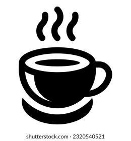 Coffee cup icon isolated on white background