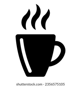 Kaffeetassen-Symbol einzeln auf weißem Hintergrund