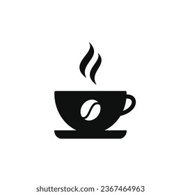 Kaffeetassen-Symbol einzeln auf weißem Hintergrund