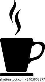 The coffee cup icon isolated on white background