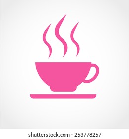 Coffee cup Icon Isolated on White Background