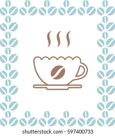Coffee Cup Icon Isolated on White Background