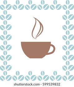 Coffee Cup Icon Isolated on White Background