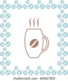 Coffee Cup Icon Isolated on White Background
