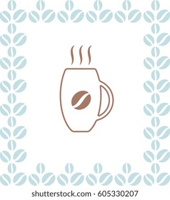 Coffee Cup Icon Isolated on White Background